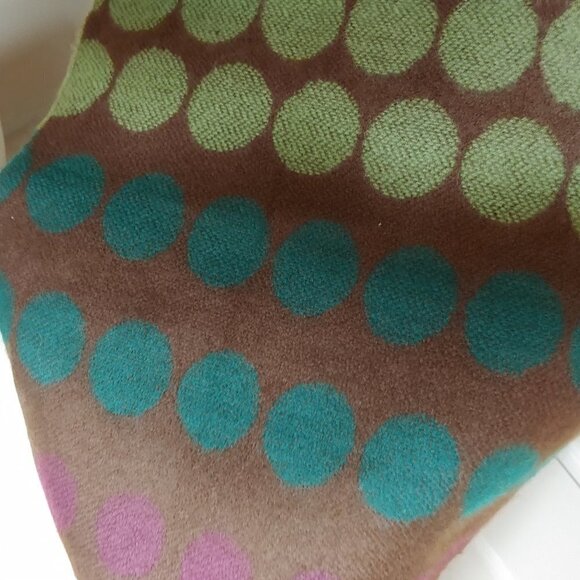 NWT D&Y Softer Than Cashmere Scarf Polka Dot Fringe Wrap Shawl Retro Boho - Picture 6 of 7